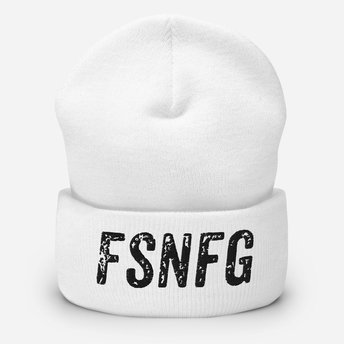 Graffiti Logo Cuffed Beanie - White
