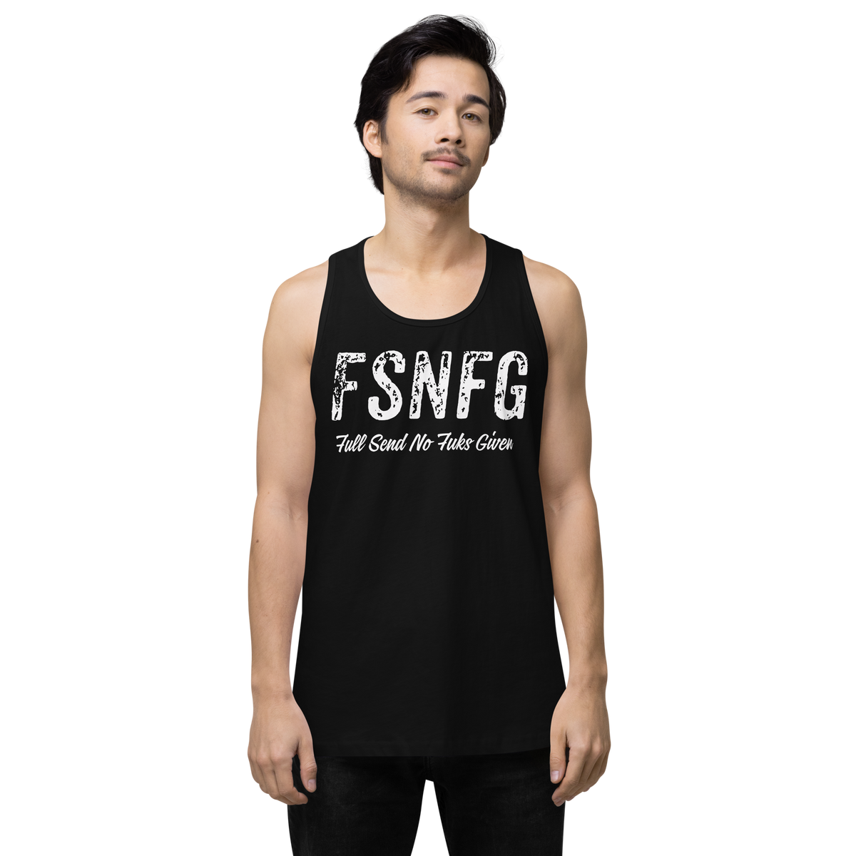 Graffiti White Logo Tank Top