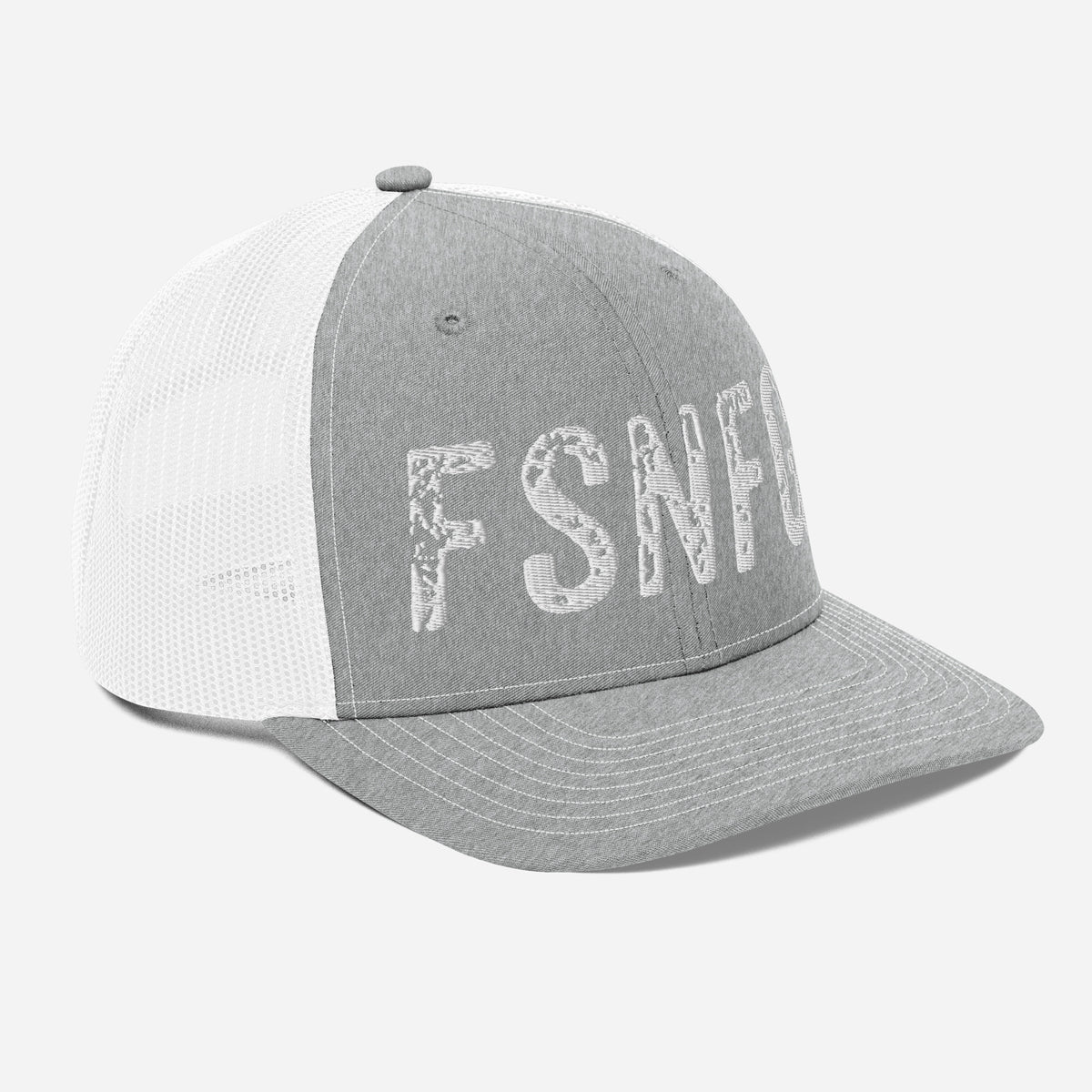 Graffiti Logo Trucker Snapback - Grey/White
