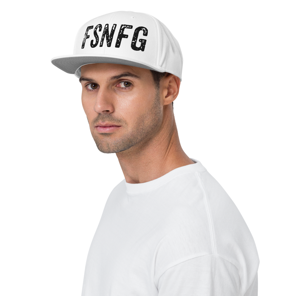 Graffiti Logo Snapback - White