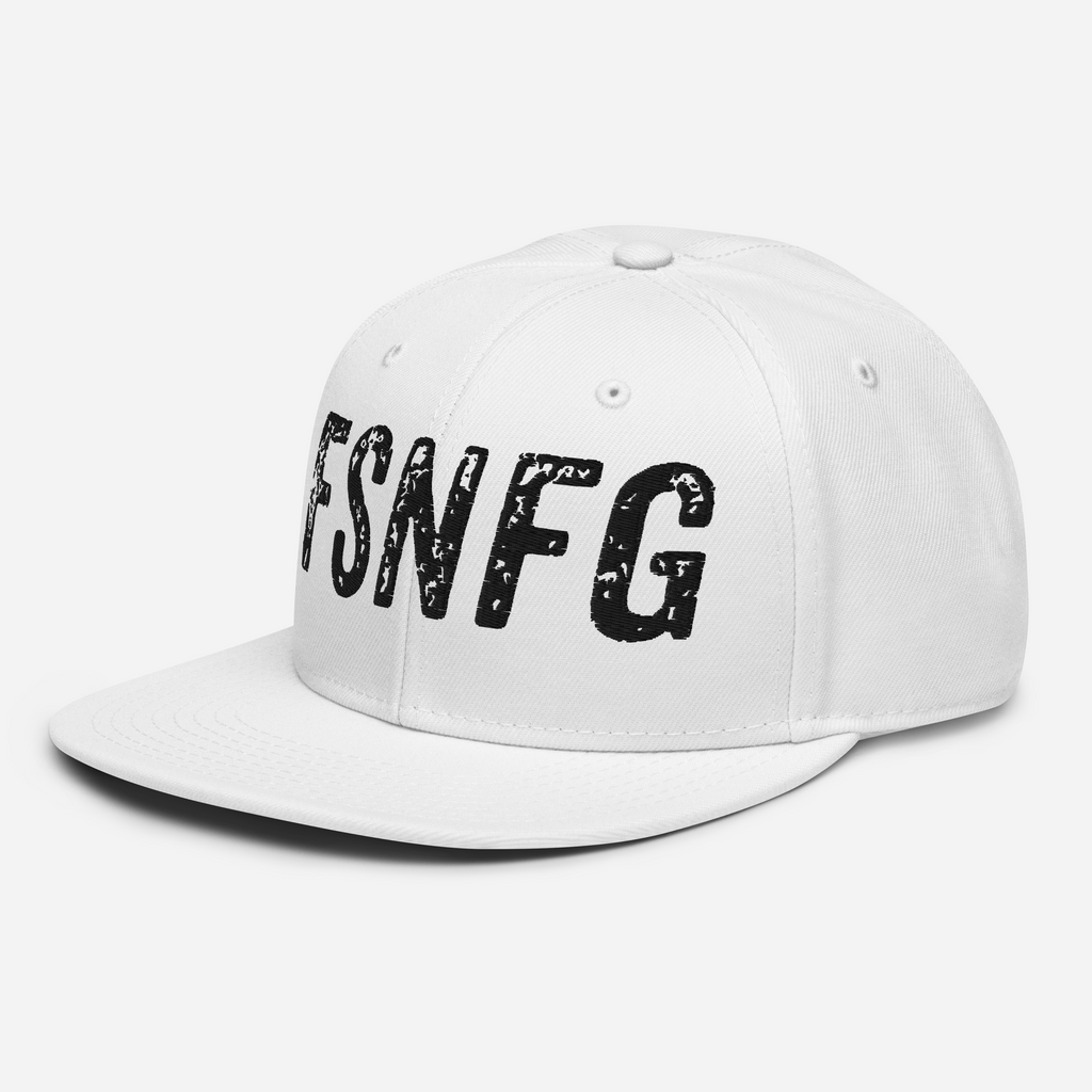 Graffiti Logo Snapback - White