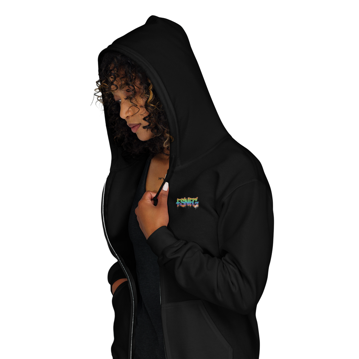 Drip Logo Unisex zip hoodie