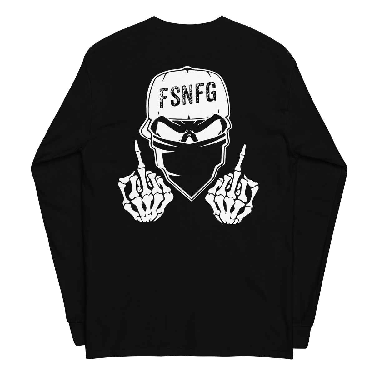 Retro White Logo Long-Sleeved Tee
