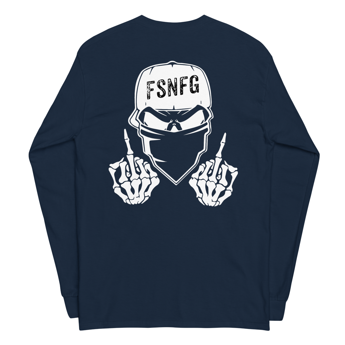Retro White Logo Long-Sleeved Tee