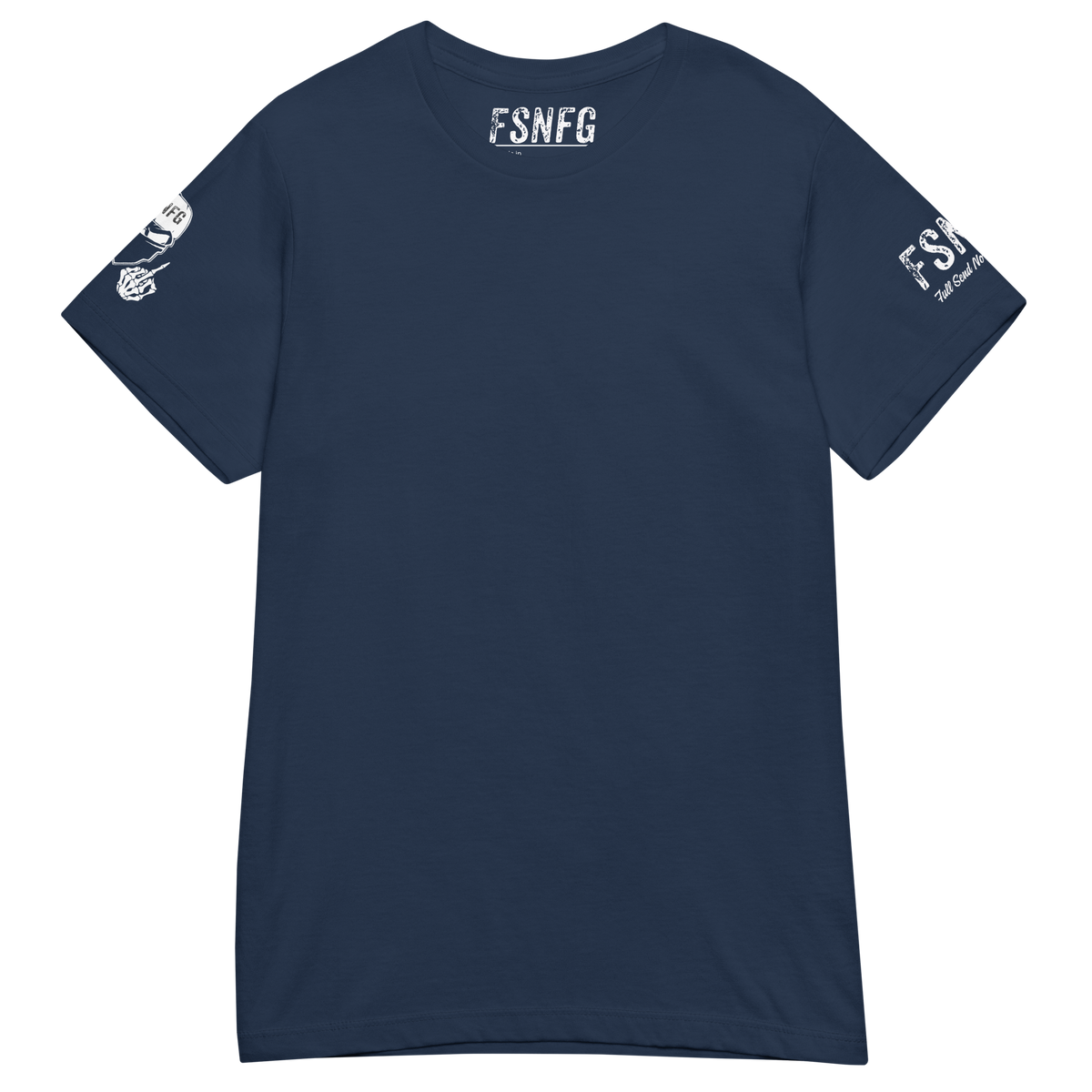 Ladies Fitted Basic White Logo Tee