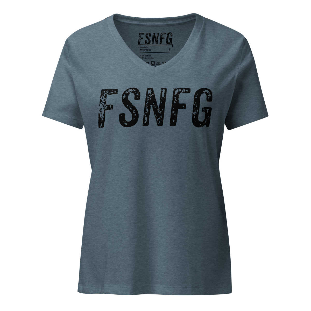 Ladies Graffiti Black Logo V-Neck